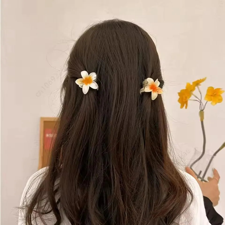 Flower Shaped Hair Catchers 6 Colors Acrylic