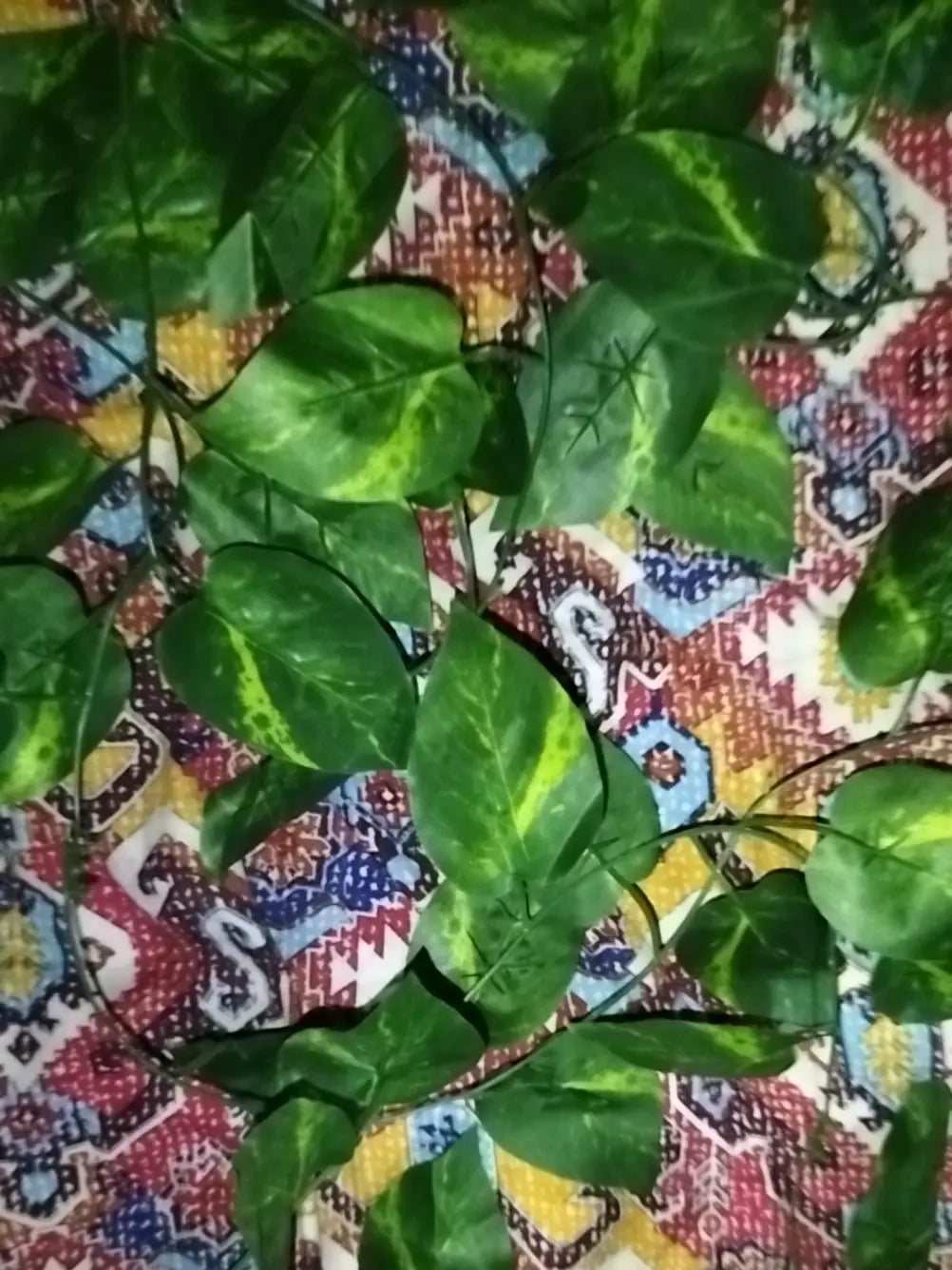 Artificial Plant Leaves bail with 10 ft LED Fairy Lights Battery Operated and 7 ft Bail Leaf Lights