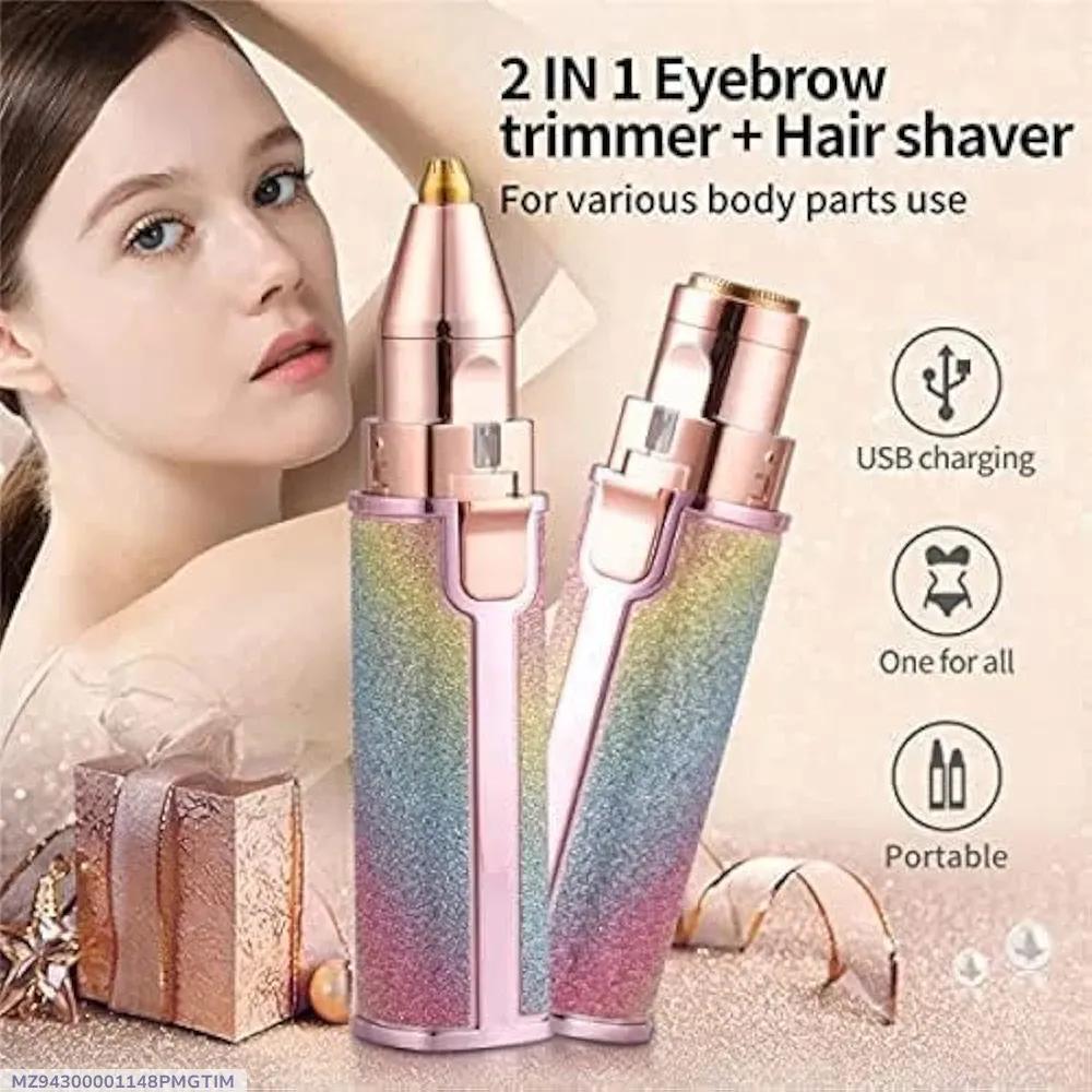 Rechargeable 2-in-1 Eyebrow & Hair Trimmer for Women