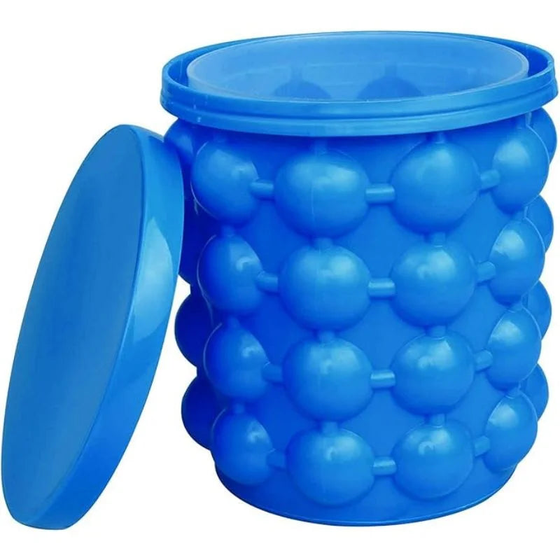 Silicone Ice Genie Cube Maker | 2-in-1 Ice Bucket Mold