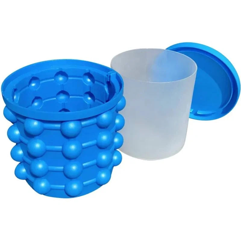 Silicone Ice Genie Cube Maker | 2-in-1 Ice Bucket Mold